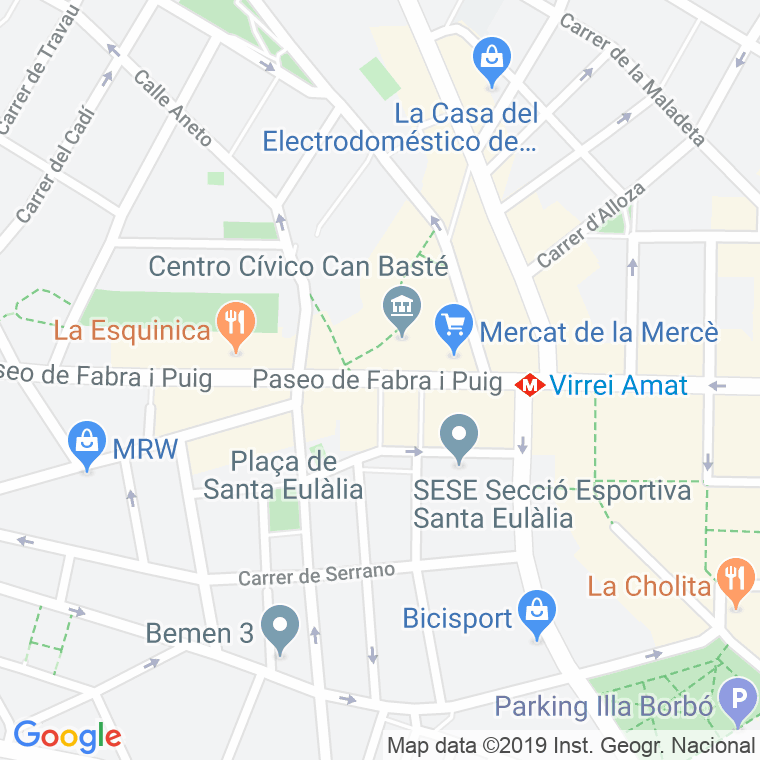 Código Postal calle Miquel Ferra en Barcelona