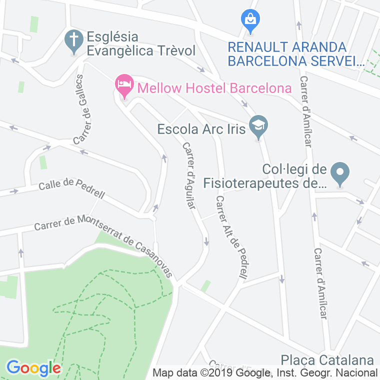 Código Postal calle Aguilar en Barcelona