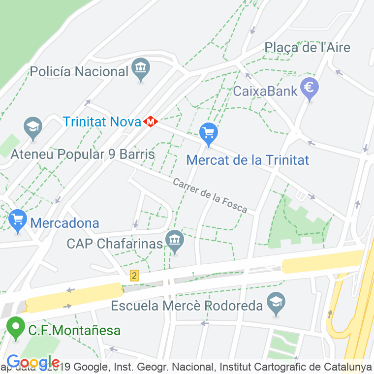 Código Postal calle Chafarinas, Las en Barcelona
