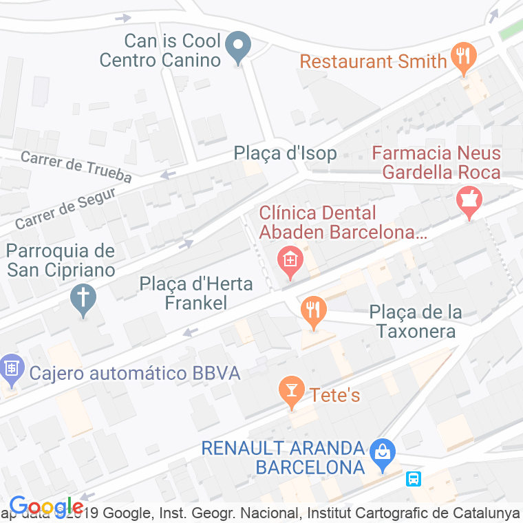 Código Postal calle Can Besora, De, carrer en Barcelona