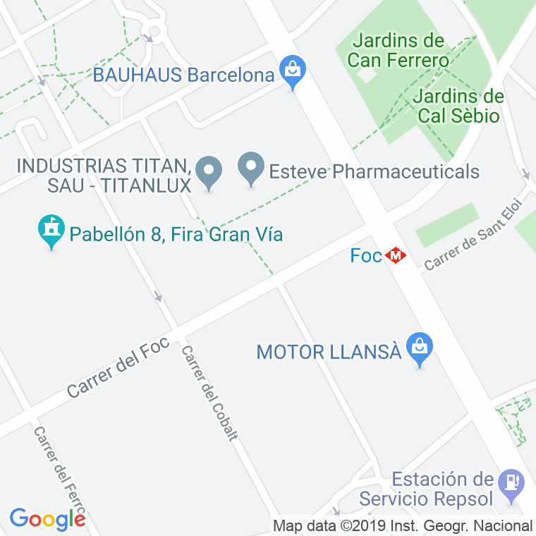 Código Postal calle Estany en Barcelona