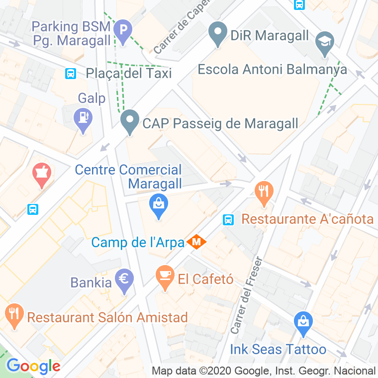 Código Postal calle Travessera, passatge en Barcelona