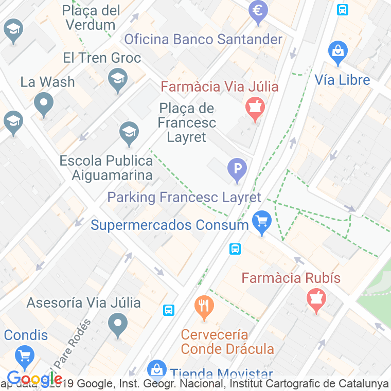 Código Postal calle Francesc Layret, plaça en Barcelona