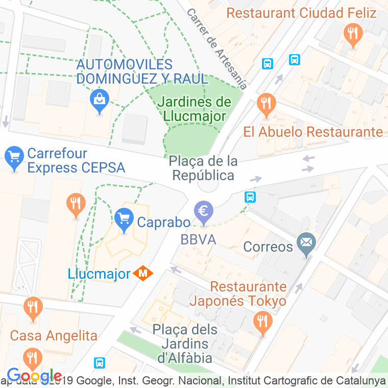 Código Postal calle Llucmajor, plaça (Impares Del 11 Al Final)  (Pares Del 10 Al Final) en Barcelona