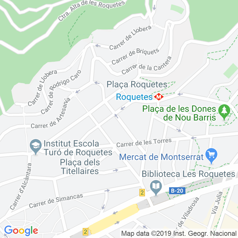 Código Postal calle Pla De Fornells, Del en Barcelona