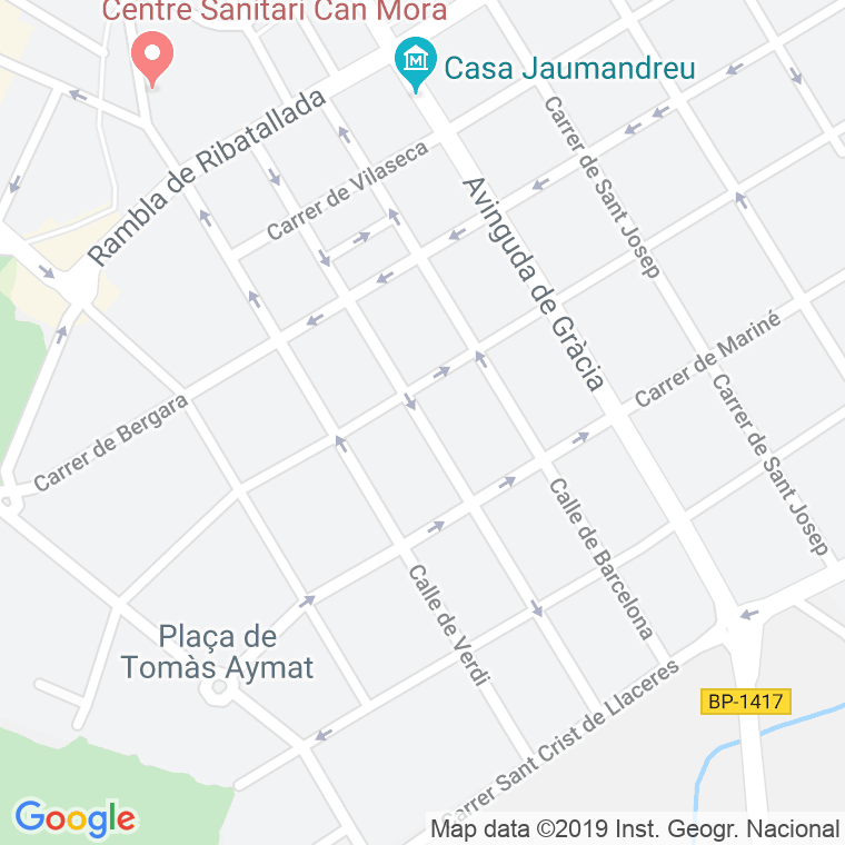 Código Postal calle Elisenda Ribatallada, carrer en Sant Cugat del Vallés