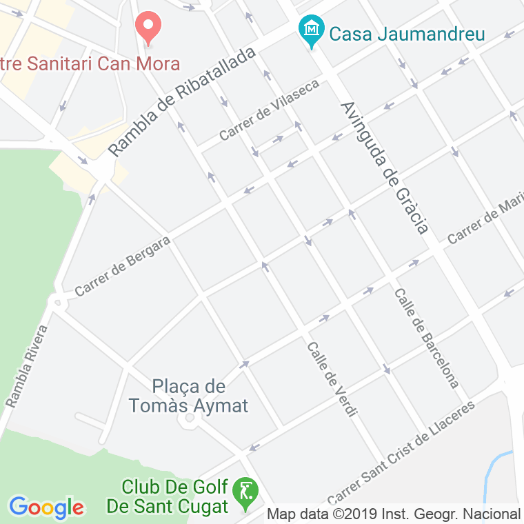 Código Postal calle Pahissa, carrer en Sant Cugat del Vallés