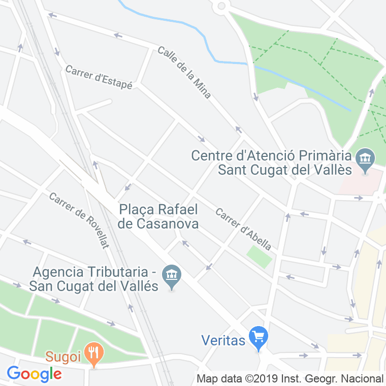 Código Postal calle Abella, passeig en Sant Cugat del Vallés