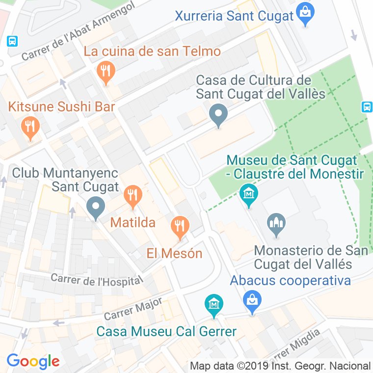 Código Postal calle Augusta, plaza en Sant Cugat del Vallés