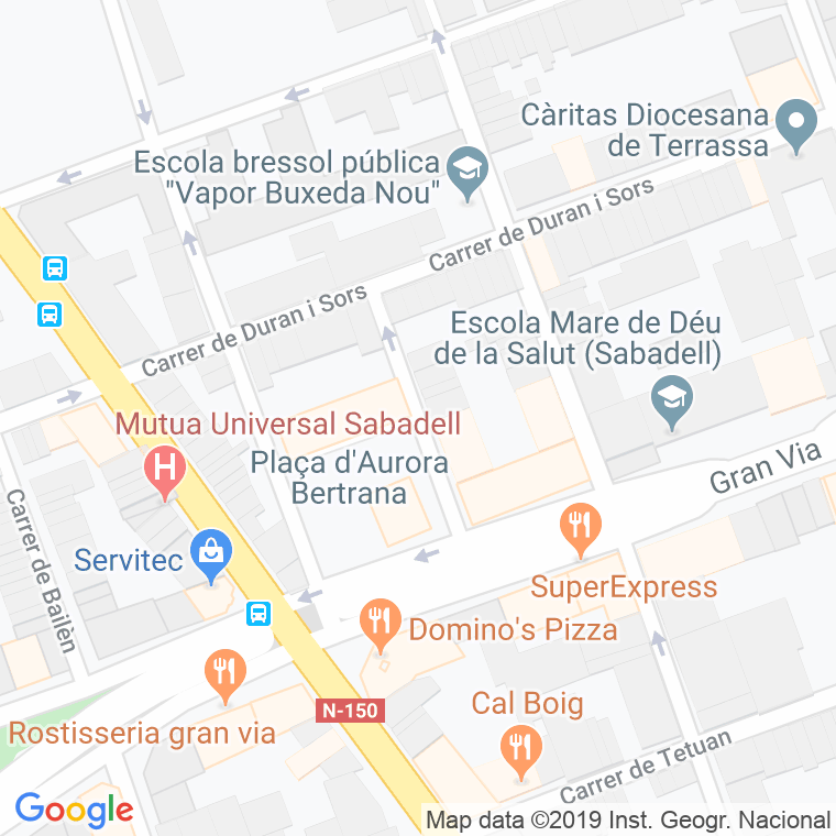 Código Postal calle Llonch en Sabadell