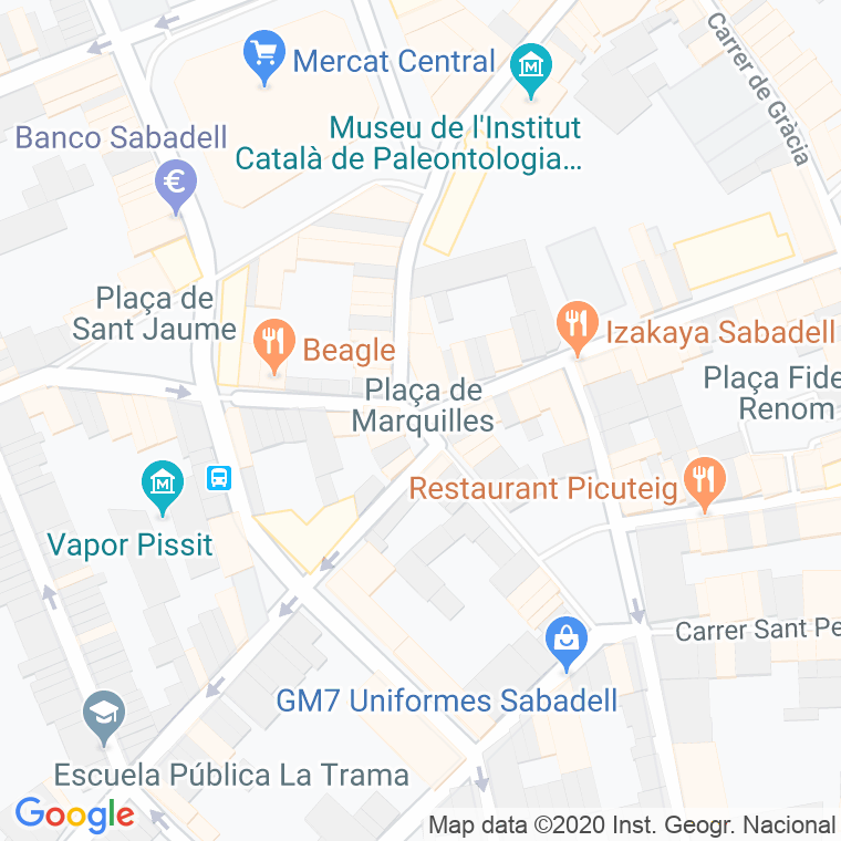 Código Postal calle Marquilles, De Les, plaça en Sabadell