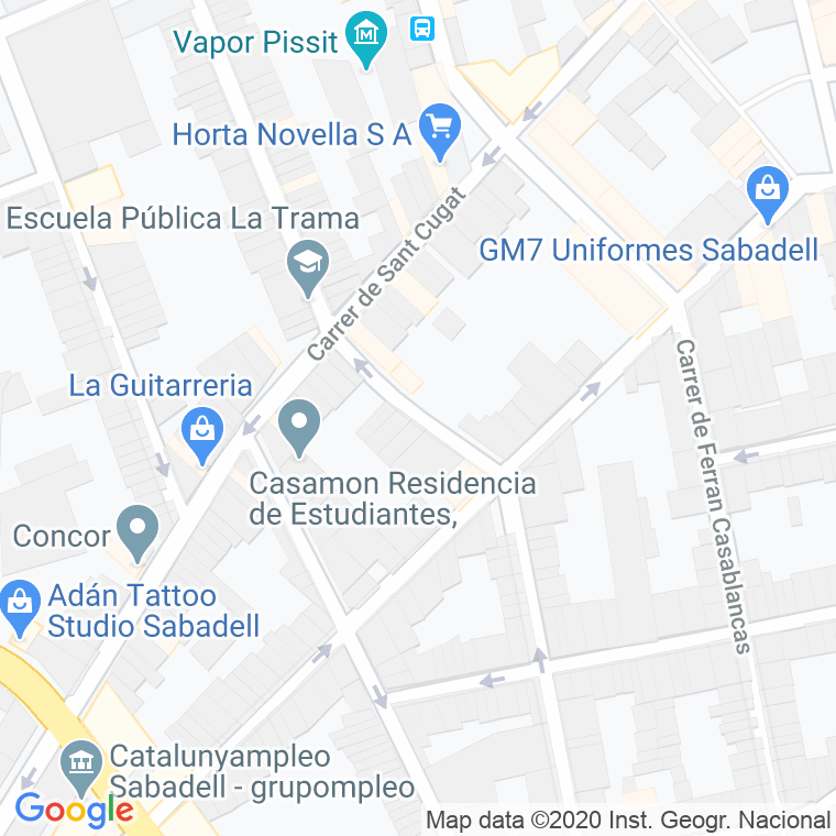 Código Postal calle Mossen Gaieta en Sabadell