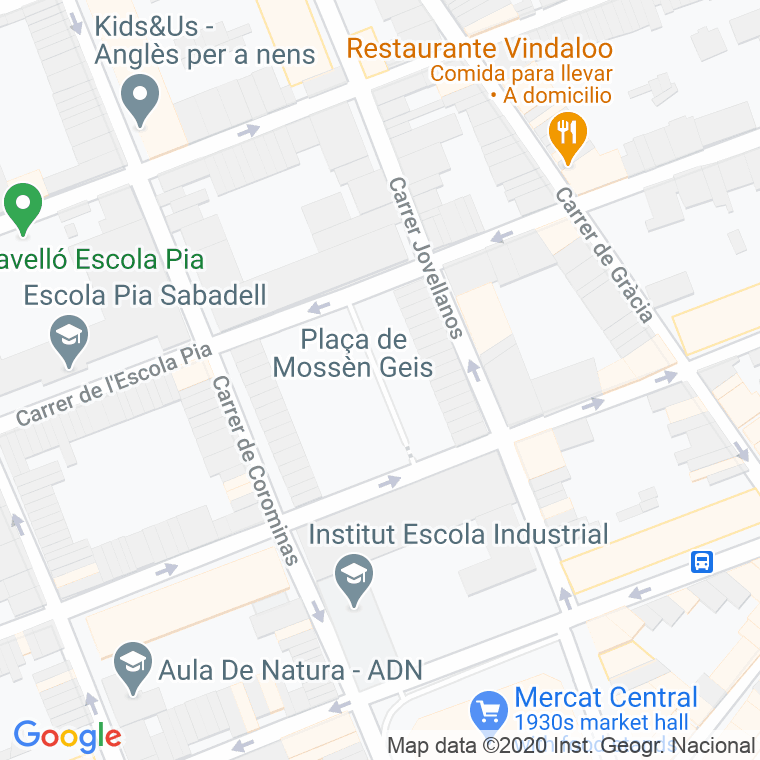 Código Postal calle Mossen Geis, plaça en Sabadell