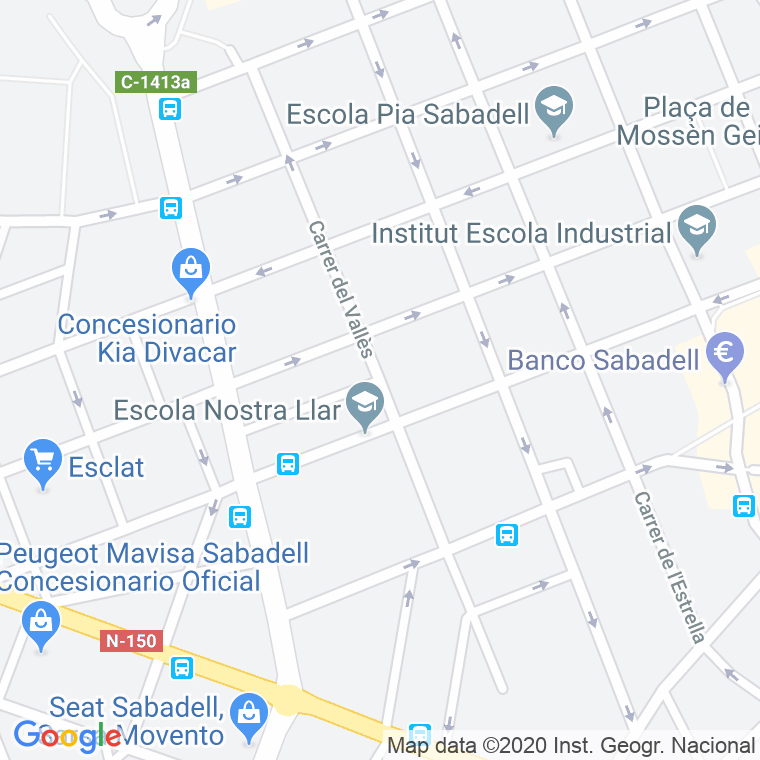 Código Postal calle Valles, passatge en Sabadell