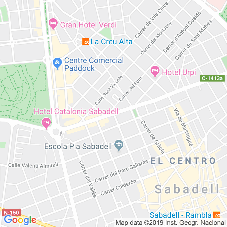 Código Postal calle Zamenhof, ronda (Impares Del 1 Al Final) en Sabadell