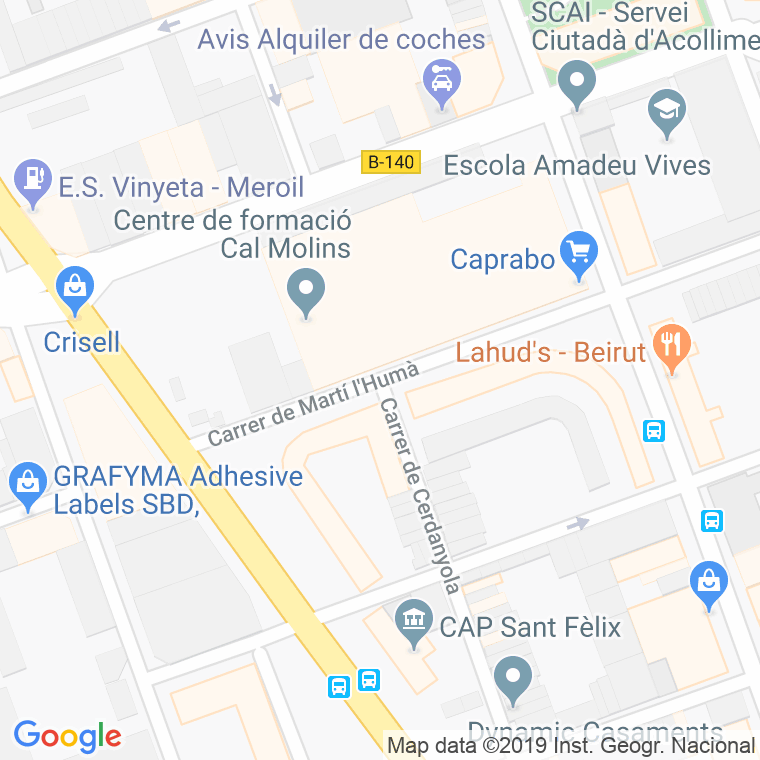 Código Postal calle Marti L'huma en Sabadell