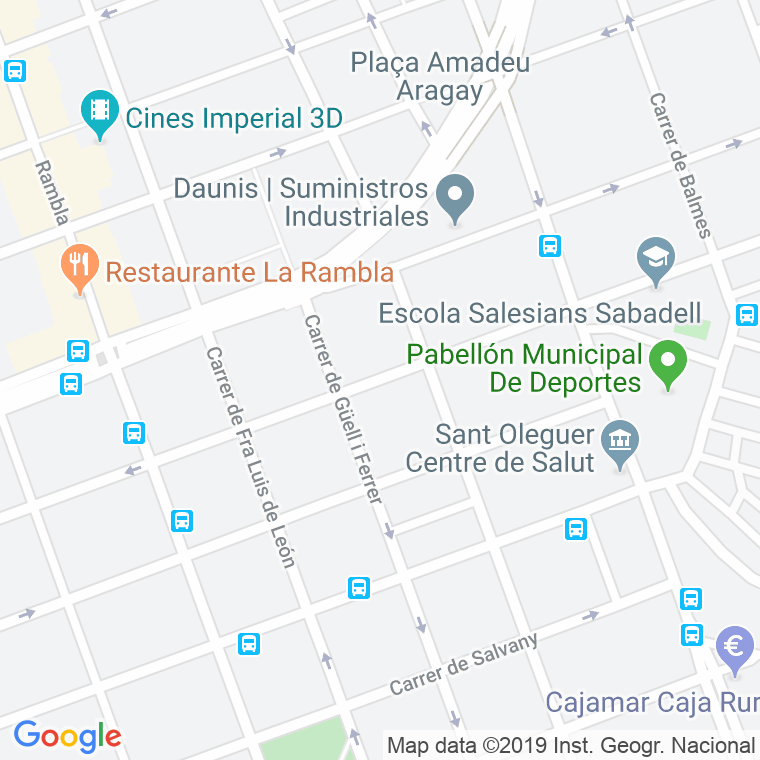 Código Postal calle Regas en Sabadell
