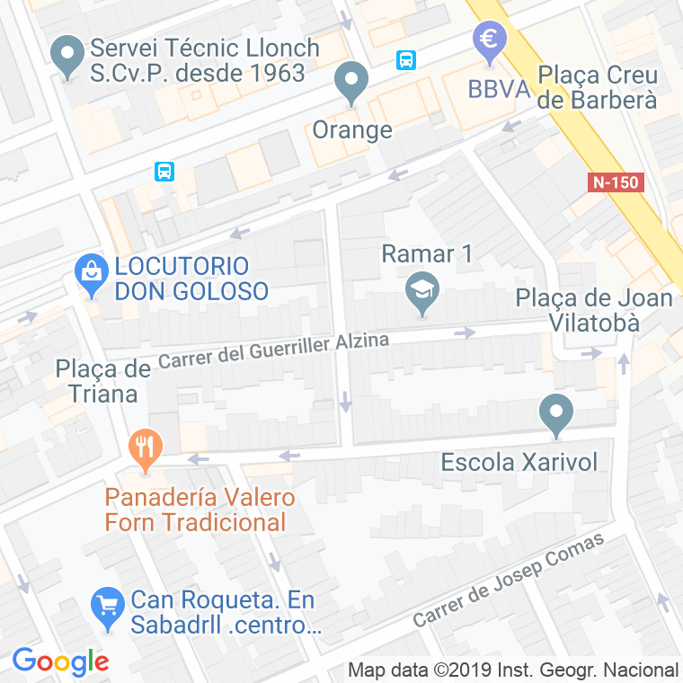 Código Postal calle Guerriller Alzina en Sabadell