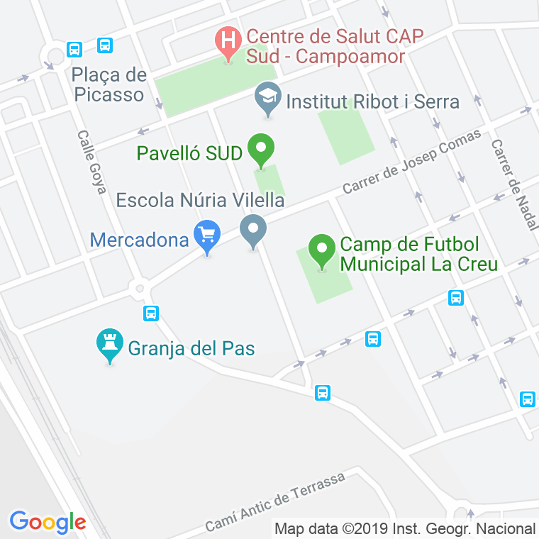 Código Postal calle Pardo Bazan en Sabadell