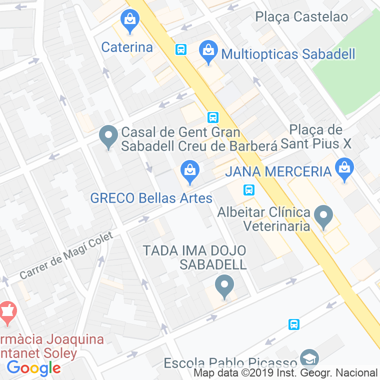 Código Postal calle Greco en Sabadell