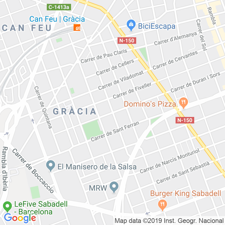 Código Postal calle Manso en Sabadell