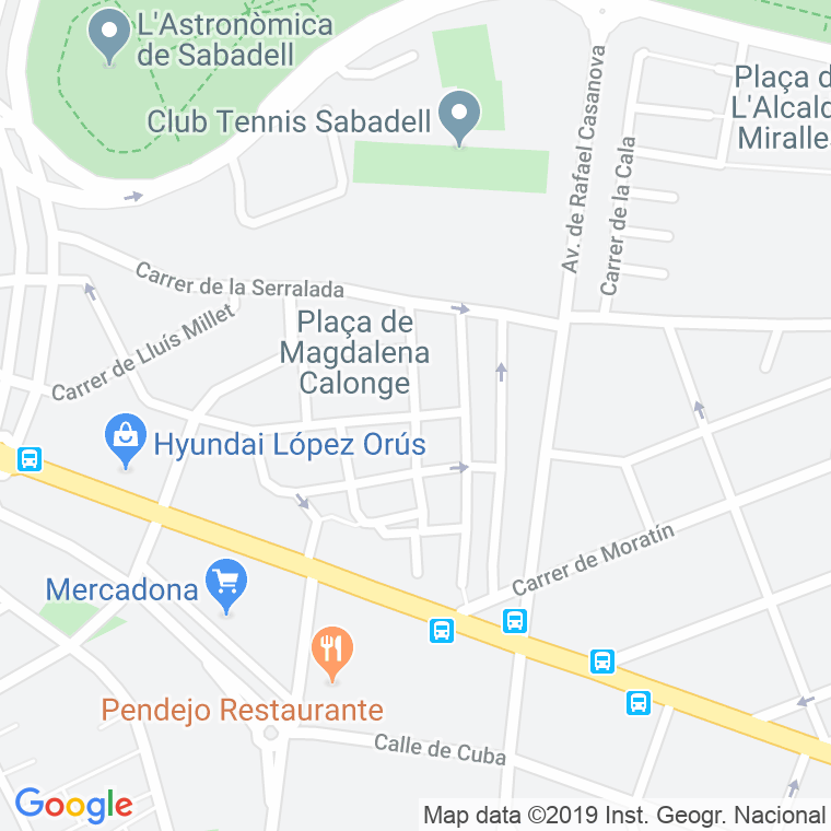 Código Postal calle Cicero en Sabadell