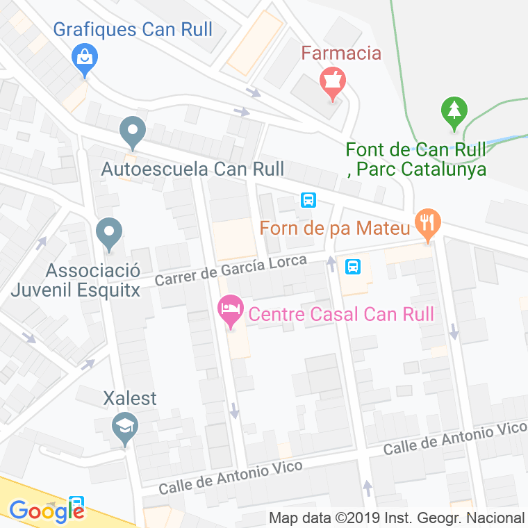 Código Postal calle Garcia Lorca en Sabadell