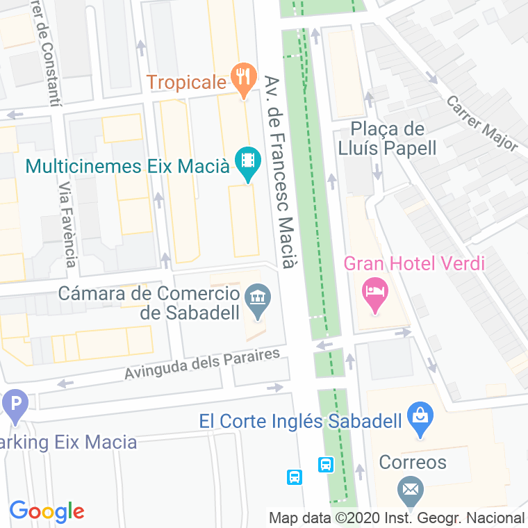 Código Postal calle Jaume Huguet en Sabadell