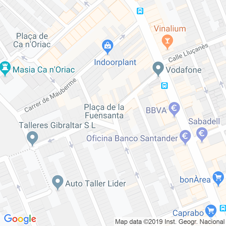 Código Postal calle Fuensanta, De La, plaça en Sabadell
