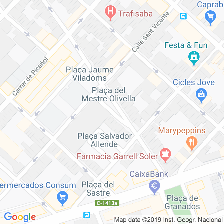 Código Postal calle Mestre Olivella, plaça en Sabadell