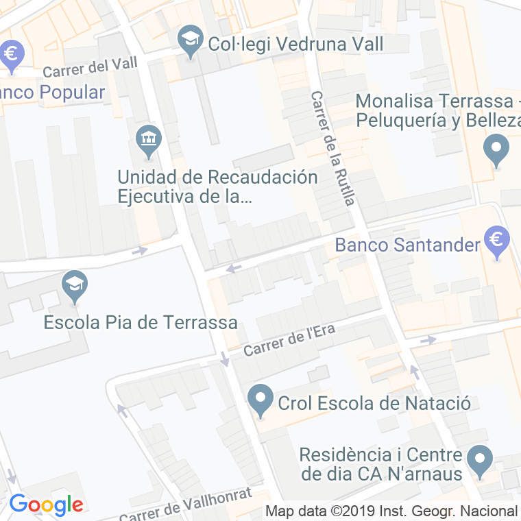 Código Postal calle Sant Domenec en Terrassa