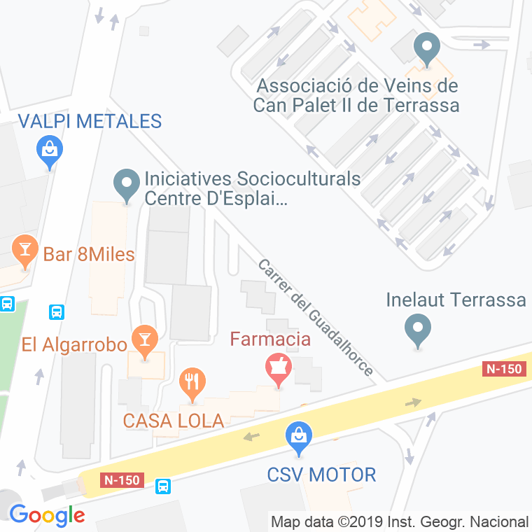 Código Postal calle Guadalhorce en Terrassa