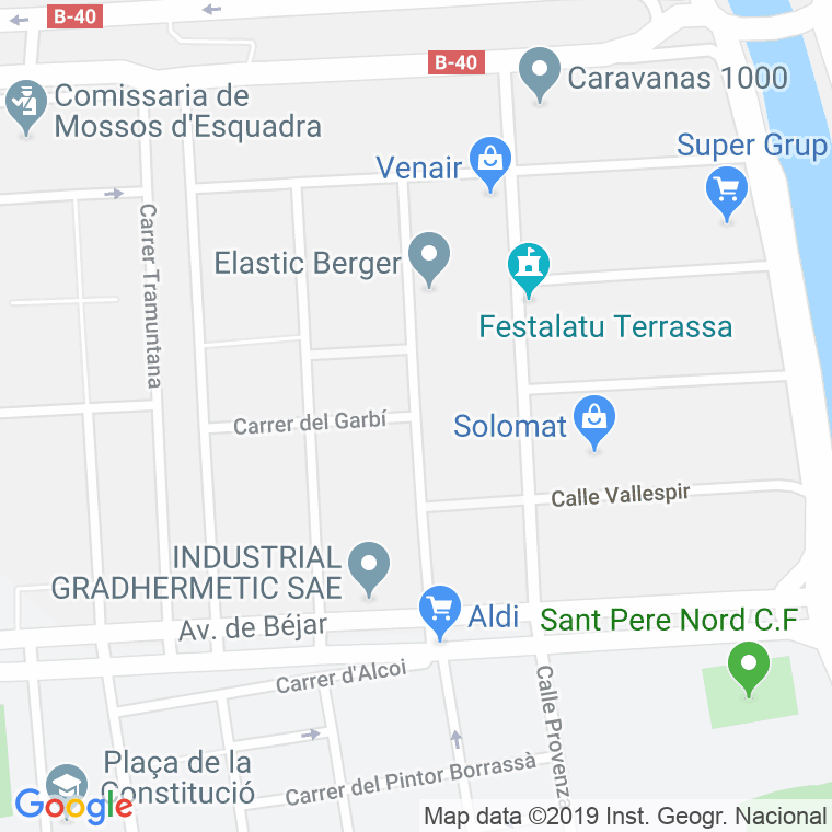 Código Postal calle Cerdanya en Terrassa