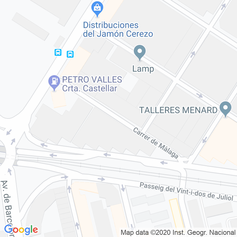 Código Postal calle Malaga en Terrassa