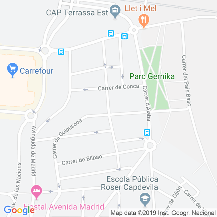 Código Postal calle Burgos en Terrassa