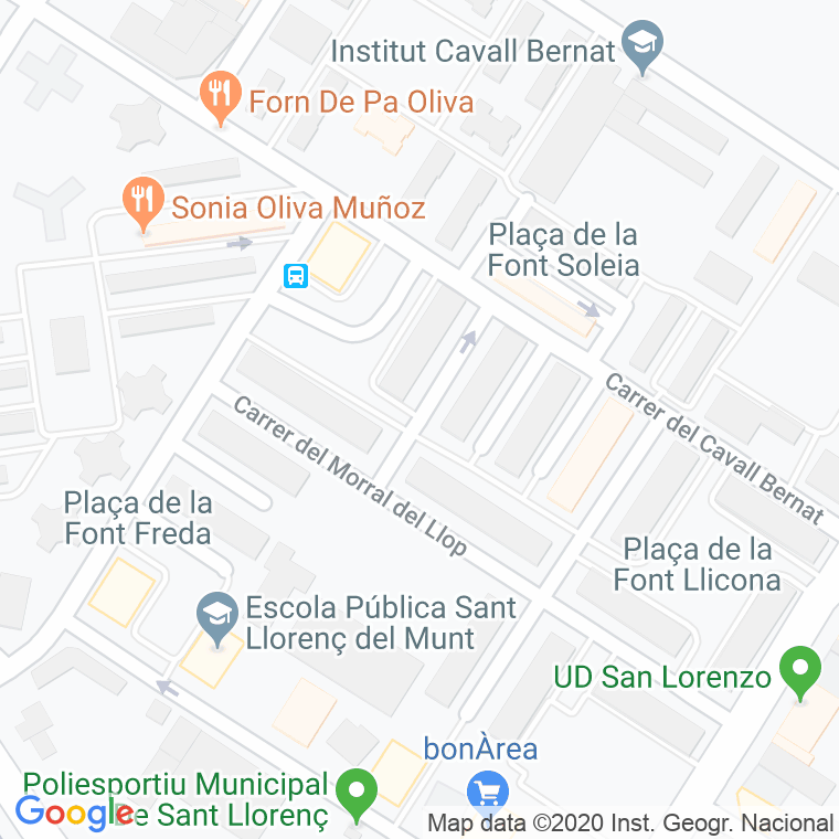 Código Postal calle Canal De La Guineu en Terrassa