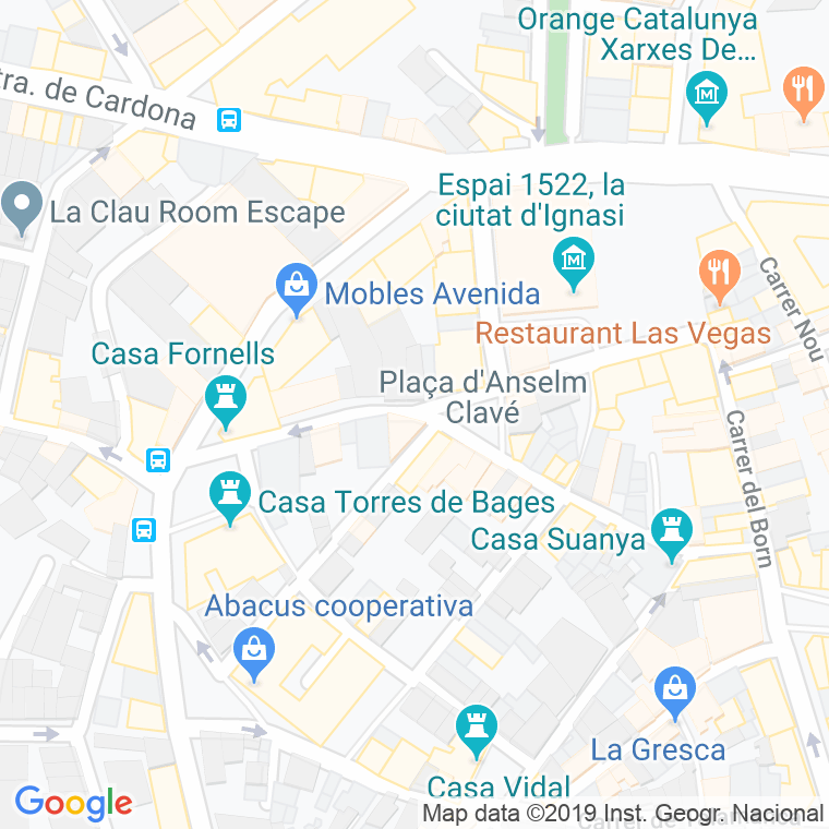 Código Postal calle Anselm Clave, plaça en Manresa
