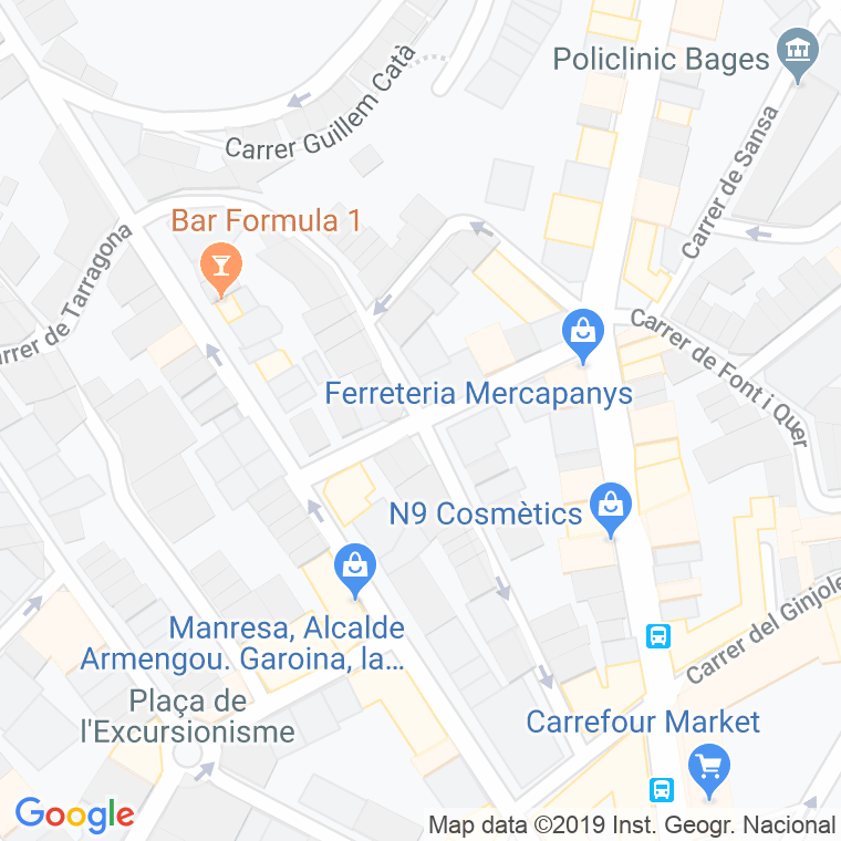 Código Postal calle Girona, carrer en Manresa