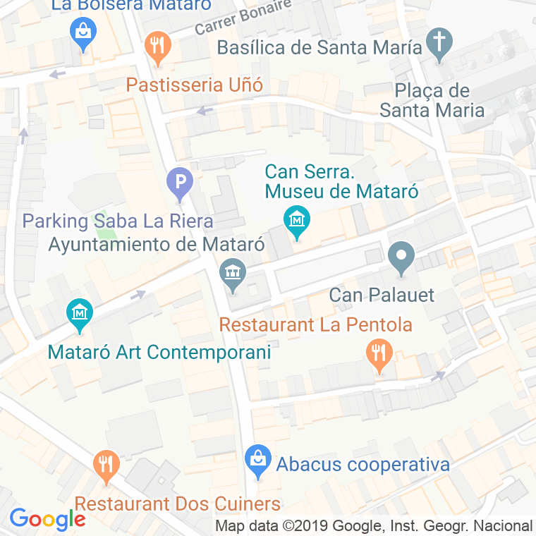 Código Postal calle Ajuntament, plaça en Mataró