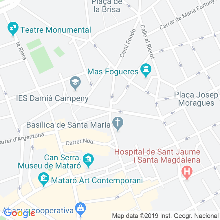 Código Postal calle Coma, De La en Mataró