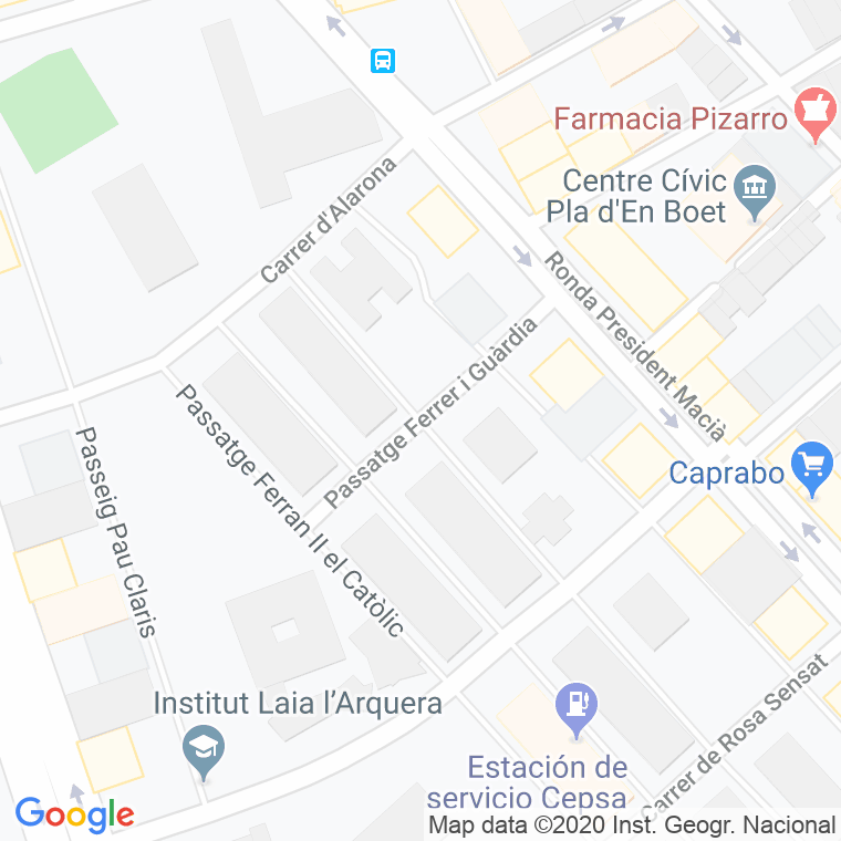 Código Postal calle Ferrer I Guardia, passatge en Mataró
