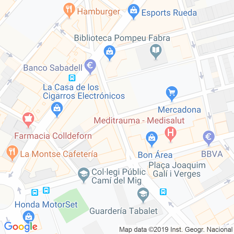 Código Postal calle Joan Larrea en Mataró