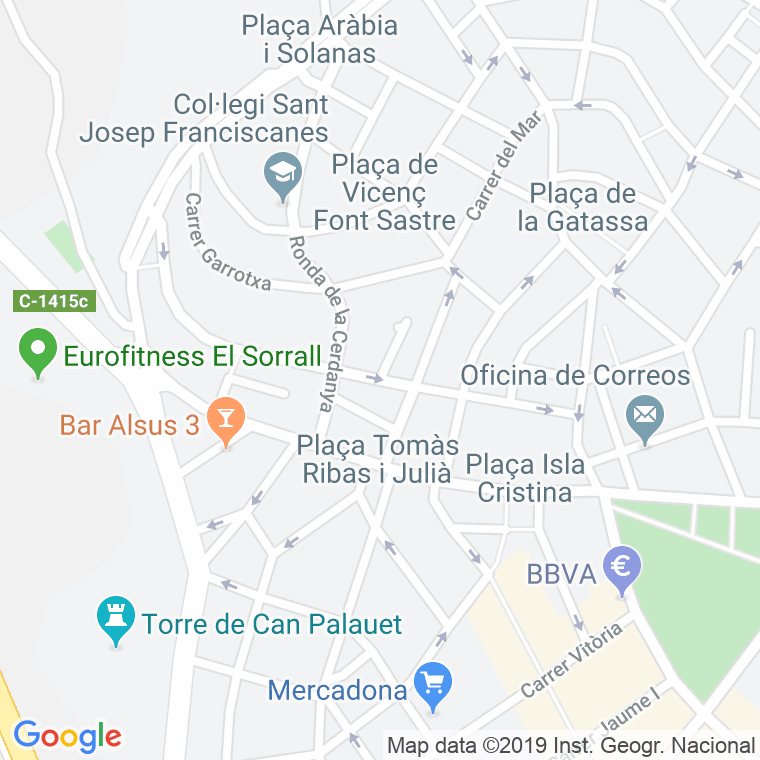 Código Postal calle Burriac en Mataró