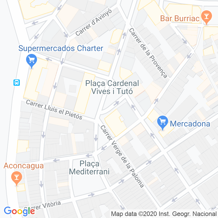 Código Postal calle Cardenal Vives I Tuto, plaça en Mataró