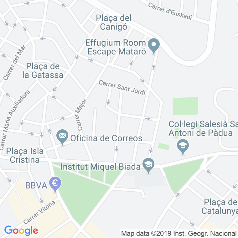 Código Postal calle Creu D'en Fins en Mataró