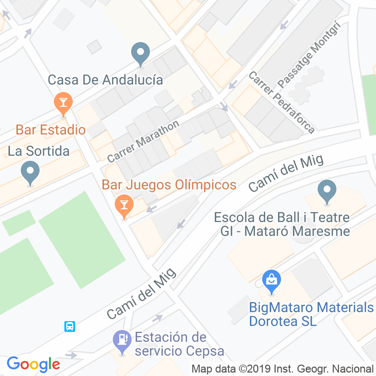 Código Postal calle Jocs Olimpics en Mataró