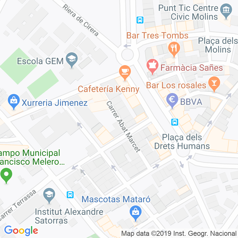 Código Postal calle Abat Marcet en Mataró