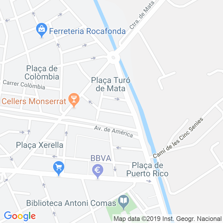 Código Postal calle Alcalde Rafael Carreras en Mataró