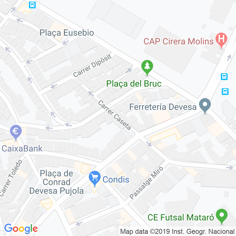 Código Postal calle Caseta, La en Mataró