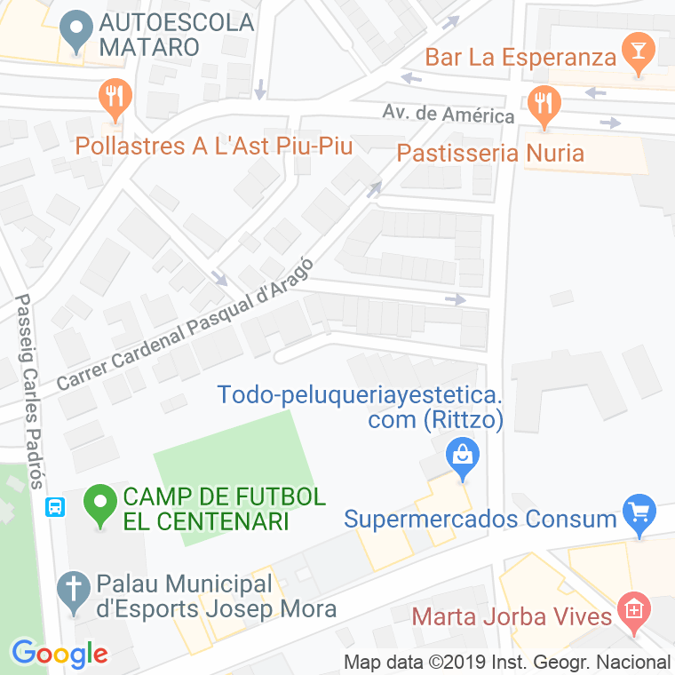 Código Postal calle Doctor Cabanellas, passatge en Mataró